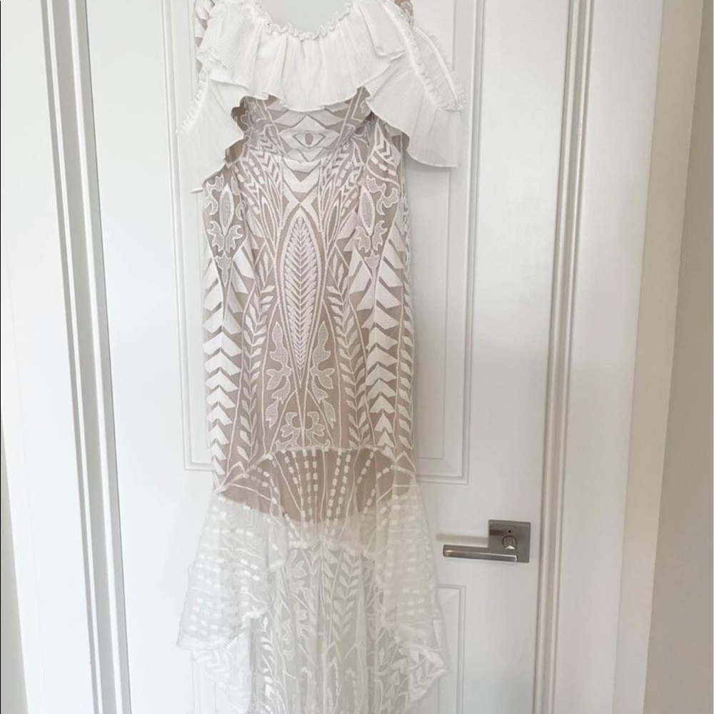 Bella & Bloom hi low white dress